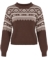 WOMEN'S HARBOR SWEATER WASHED - BROWN SMALL